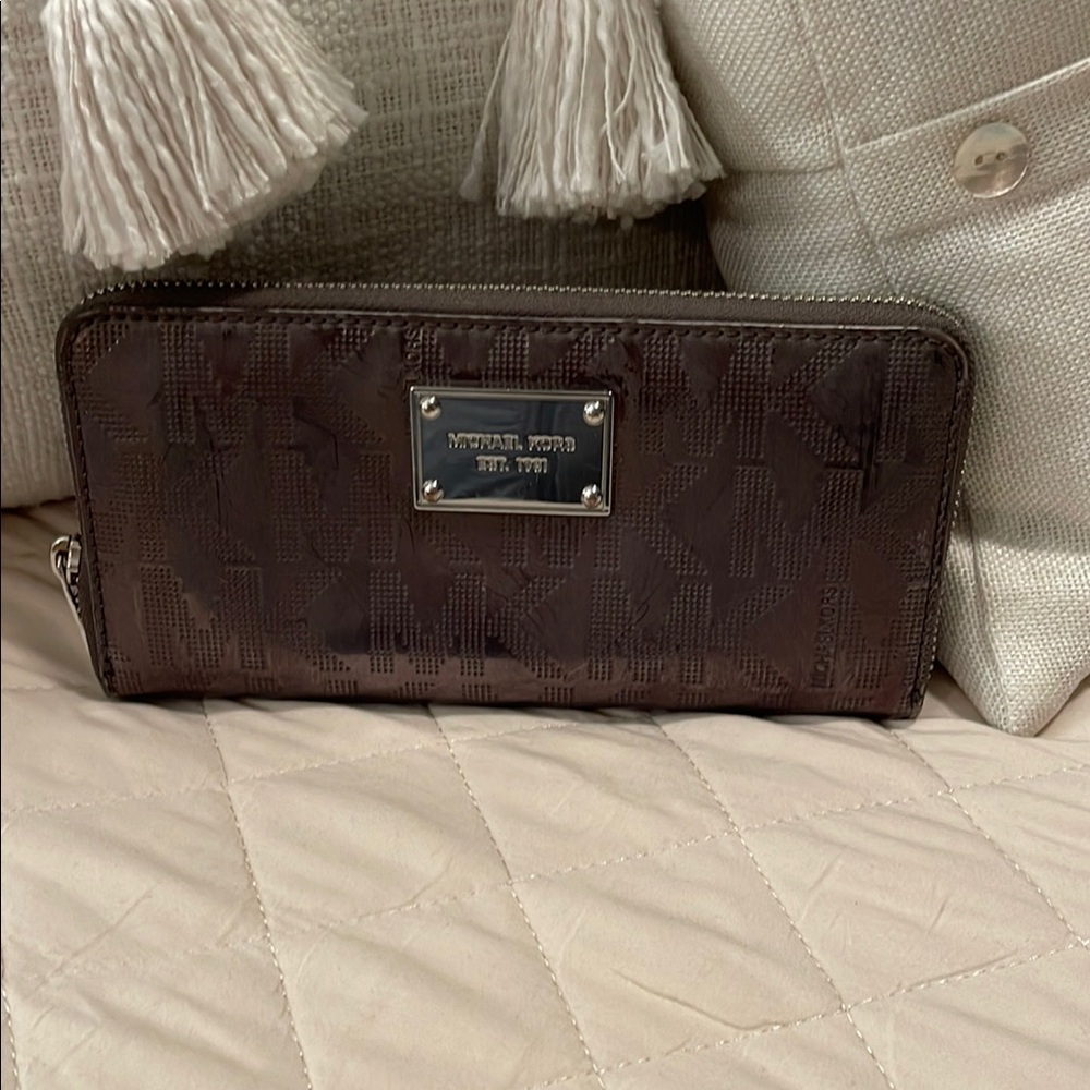 Michael Kors Dark Brown Logo Wallet